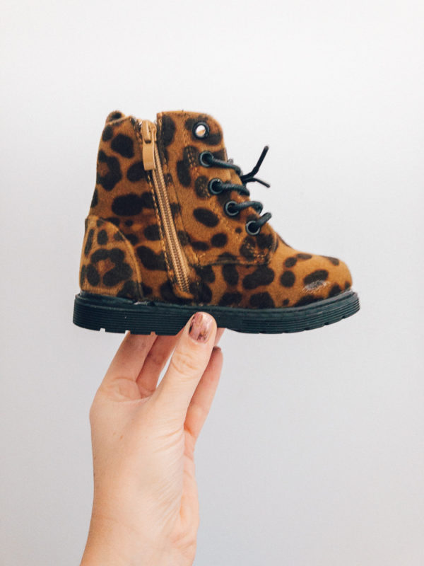 Itty Bitty Leopard Print Suede Fur Boots