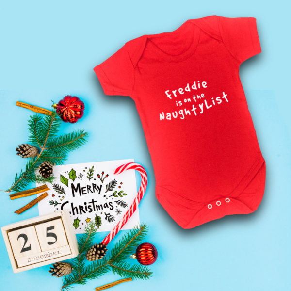 Itty Bitty Personalised Christmas Baby Grow