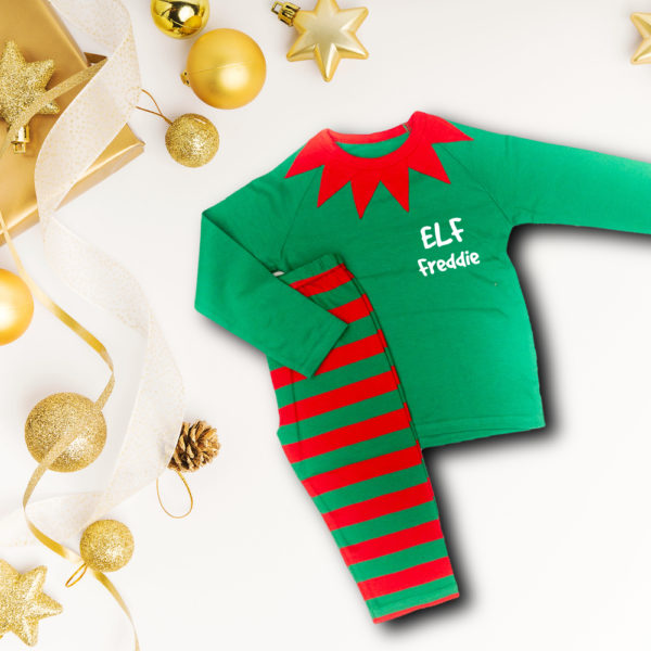 Itty Bitty Personalised Christmas Elf Pajamas