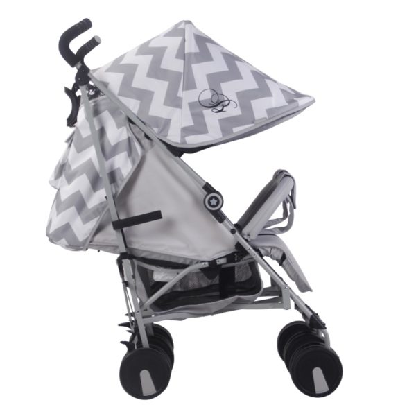 Billie Faiers MB22 Grey Chevron Twin Stroller