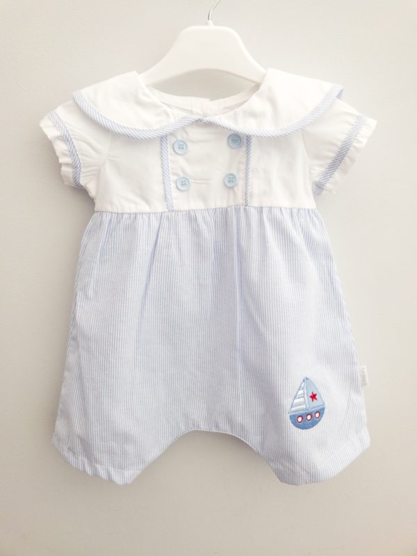 Itty Bitty Sailor Stripe Romper - Image 2