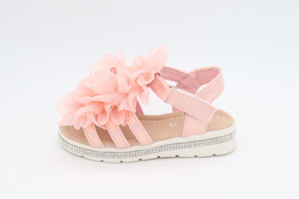 Dee Diamante Pink Ruffle Sandals