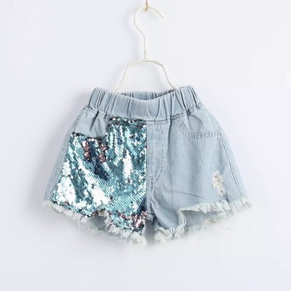 Itty Bitty Pink/Blue Sequin shorts