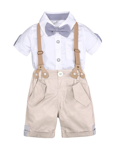 Itty Bitty Babies Boys Gentlemen Bow Tie T-Shirt + Shorts Set