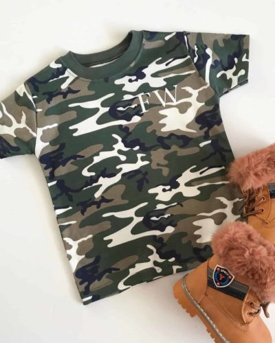 Itty Bitty Personalised Camouflage T Shirt