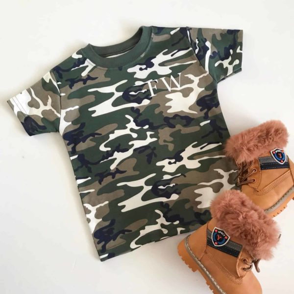 Itty Bitty Personalised Camouflage T Shirt