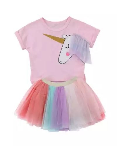 Itty Bitty Unicorn Tutu Skirt and Top Set