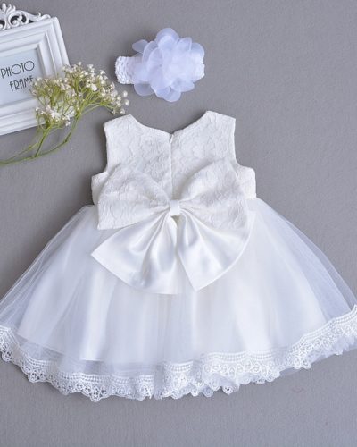 White Princess Bow Dress