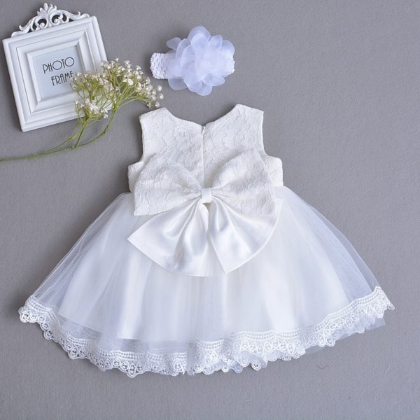 White Princess Bow Dress