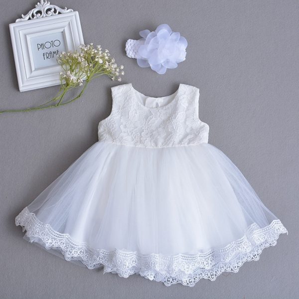 White Princess Bow Dress