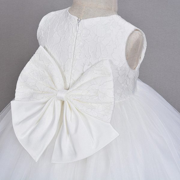 White Princess Bow Dress