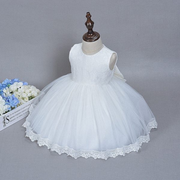 White Princess Bow Dress