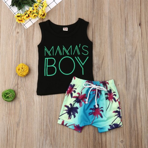 Itty Bitty Baby Boys Mamas Boy Summer Set