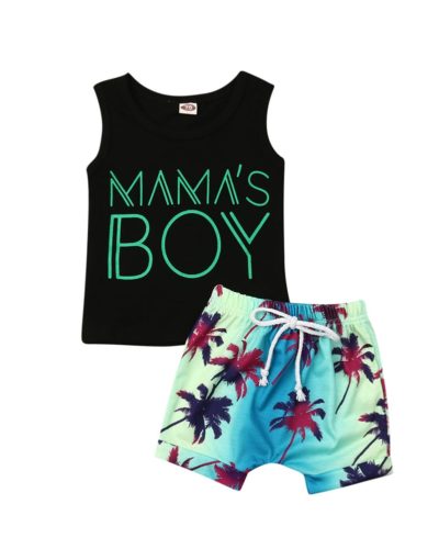 Itty Bitty Baby Boys Mamas Boy Summer Set