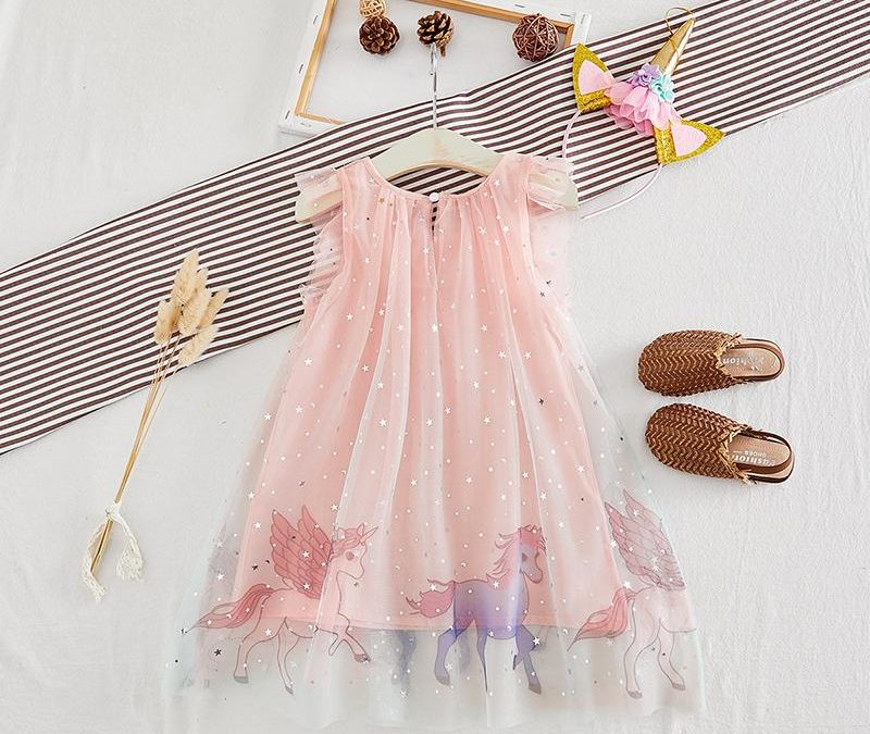 Itty Bitty Magic Unicorn Pink Princess Dress