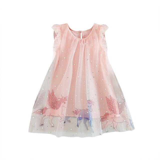 Itty Bitty Magic Unicorn Pink Princess Dress