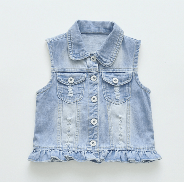 Itty Bitty Princess Swan Denim Jacket