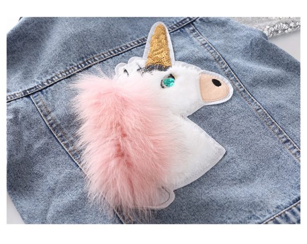 Itty Bitty Unicorn Sparkle Denim Jacket