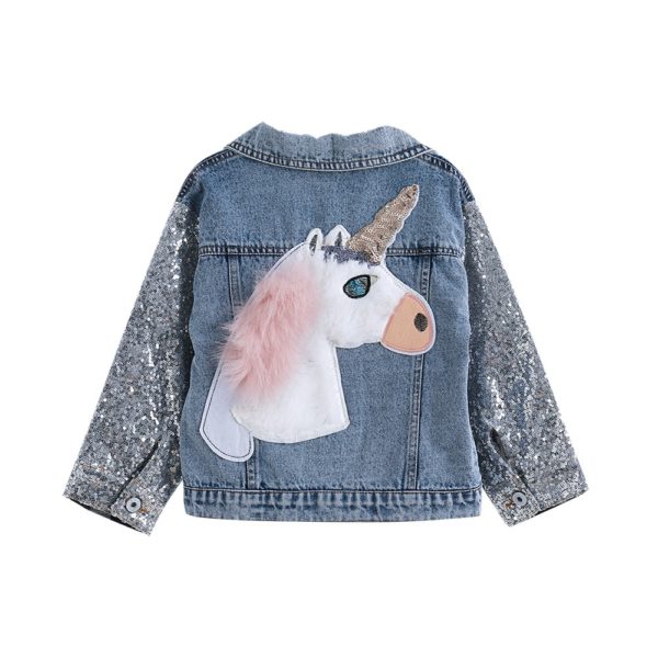 Itty Bitty Unicorn Sparkle Denim Jacket
