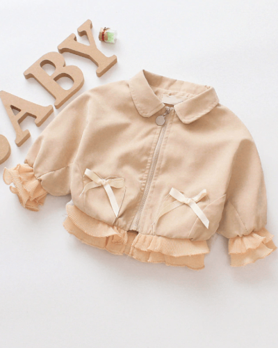 Itty Bitty Autumn Bow Baby Girls Jacket