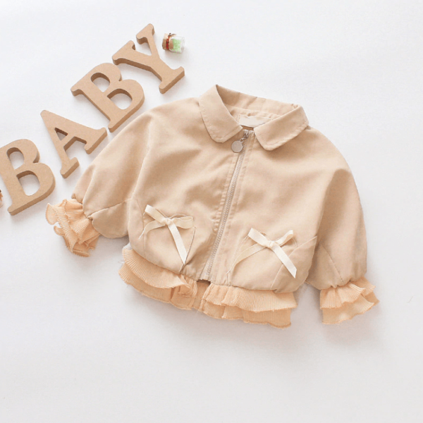 Itty Bitty Autumn Bow Baby Girls Jacket