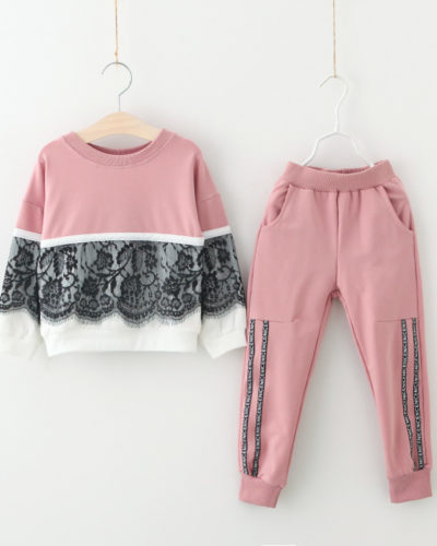 Itty Bitty Ebony Pink Cozy Tracksuit