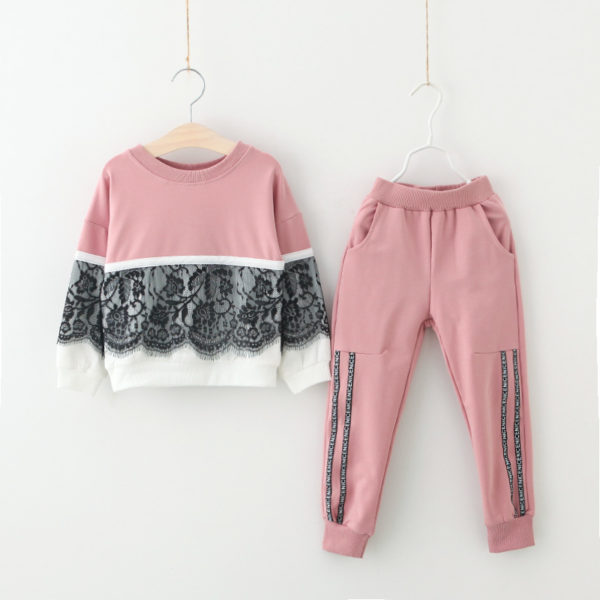 Itty Bitty Ebony Pink Cozy Tracksuit