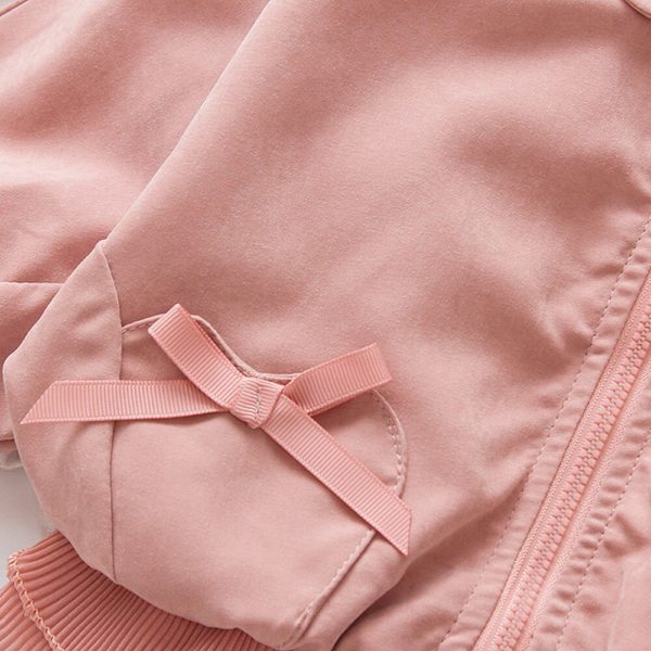 Itty Bitty Pink Bow Baby Girls Jacket