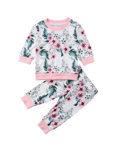 Itty Bitty Pink & White Floral Tracksuit