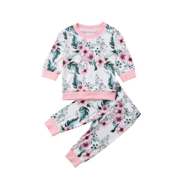 Itty Bitty Pink & White Floral Tracksuit