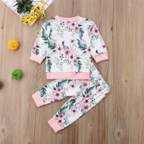 Itty Bitty Pink & White Floral Tracksuit