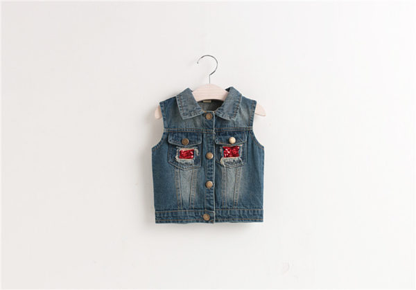 Itty Bitty Sparkle Owl Denim Jacket