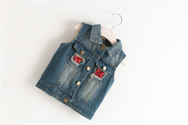 Itty Bitty Sparkle Owl Denim Jacket