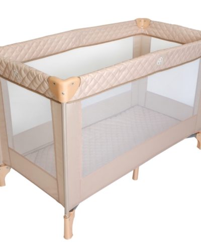 My Babiie Rose Gold Blush Quilted Travel Cot