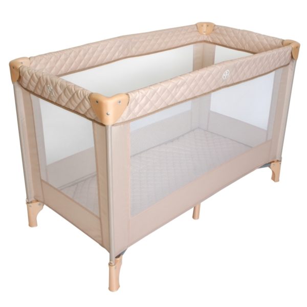 My Babiie Rose Gold Blush Quilted Travel Cot