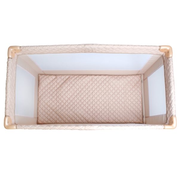 My Babiie Rose Gold Blush Quilted Travel Cot