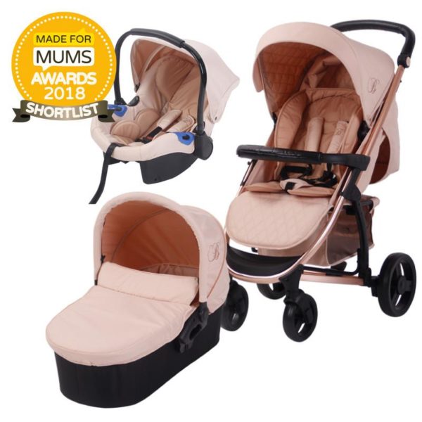 My Babiie Billie Faiers MB200+ Rose Gold and Blush Pink Travel System