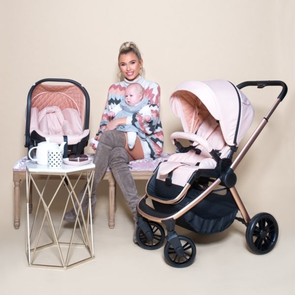 Billie Faiers MB400 Rose Gold and Blush Melange Travel System