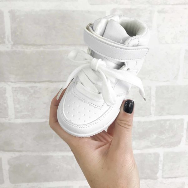 Girls White Boeing 1 Mid Trainers