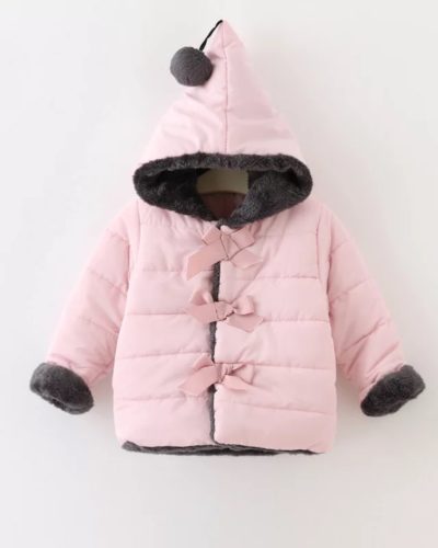 Itty Bitty Pink Bow Detail Coat