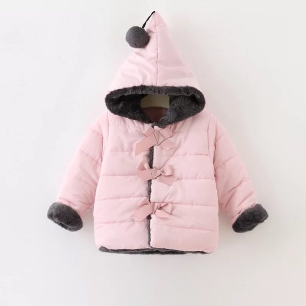 Itty Bitty Pink Bow Detail Coat