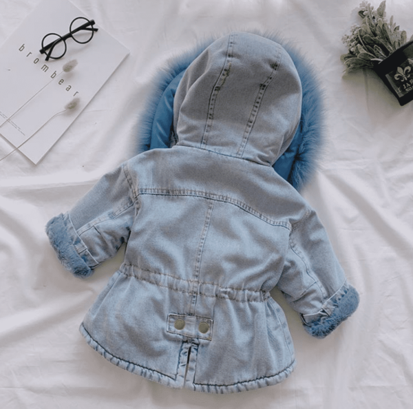 Itty Bitty Blue Denim Super Snuggle Winter Fashion Coat