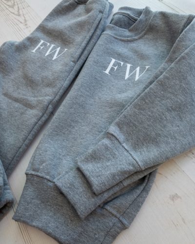 Itty Bitty Grey Personalised Initials Tracksuit