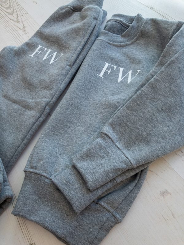 Itty Bitty Grey Personalised Initials Tracksuit