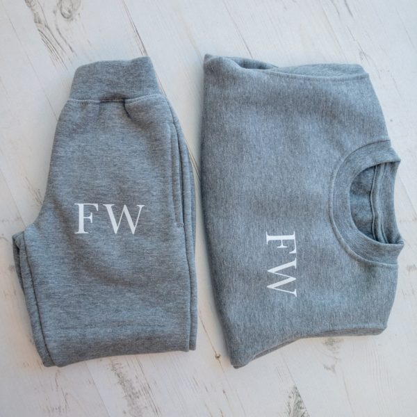 Itty Bitty Grey Personalised Initials Tracksuit