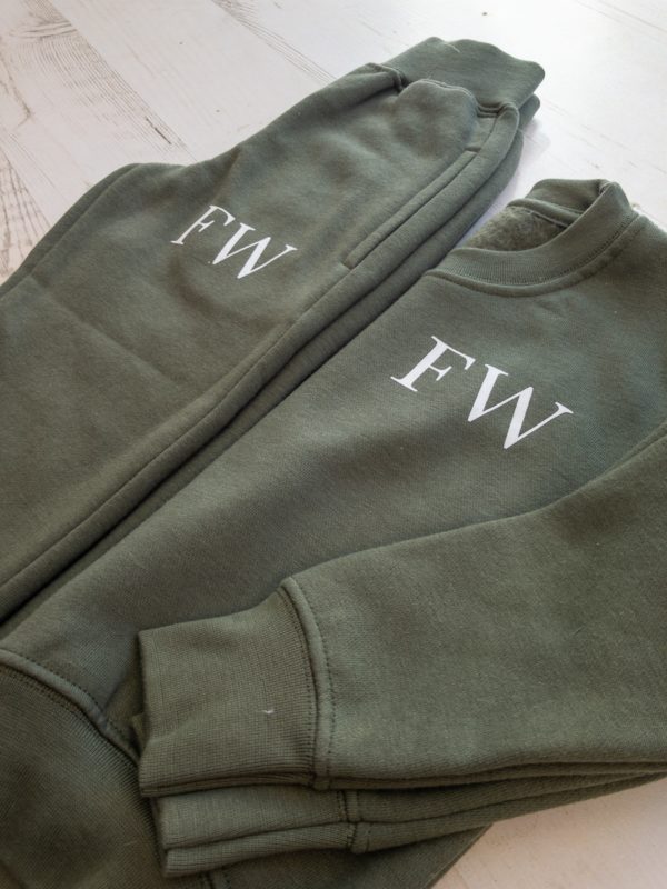 Itty Bitty Khaki Green Personalised Initials Tracksuit