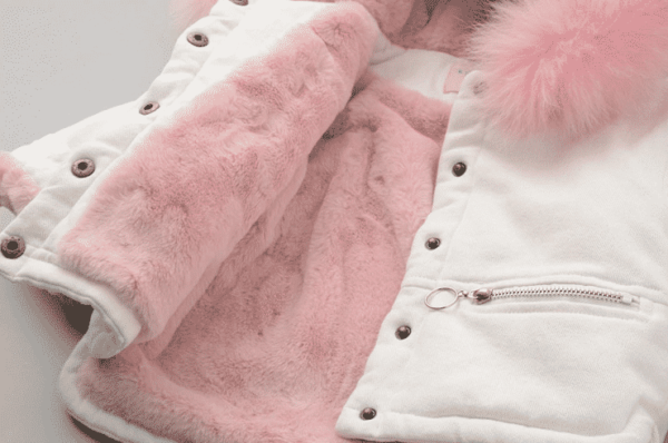 Itty Bitty Pink & White Snuggle Fashion Coat