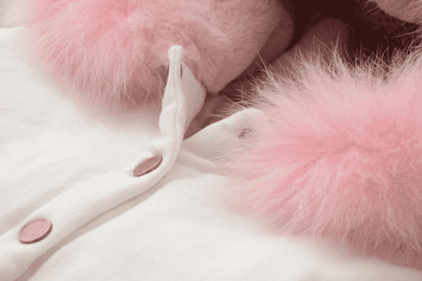 Itty Bitty Pink & White Snuggle Fashion Coat