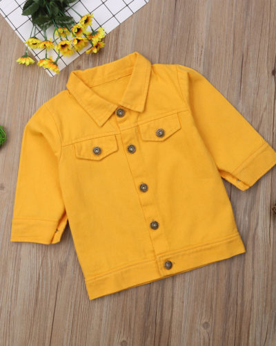 Itty Bitty Yellow Denim Jacket