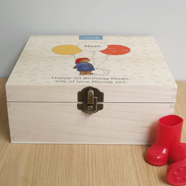 Paddington Bear Balloon Hinged Memory box - Image 5